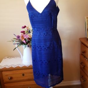 Enfocus Studios brand. RoyaL blue dress lace, women's size 12